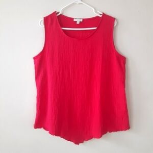 New‎ Alex & Lili 100% cotton gauze fabric top,sleeveless,size L